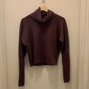 DYI Purple Turtle Neck Cropped Sweater